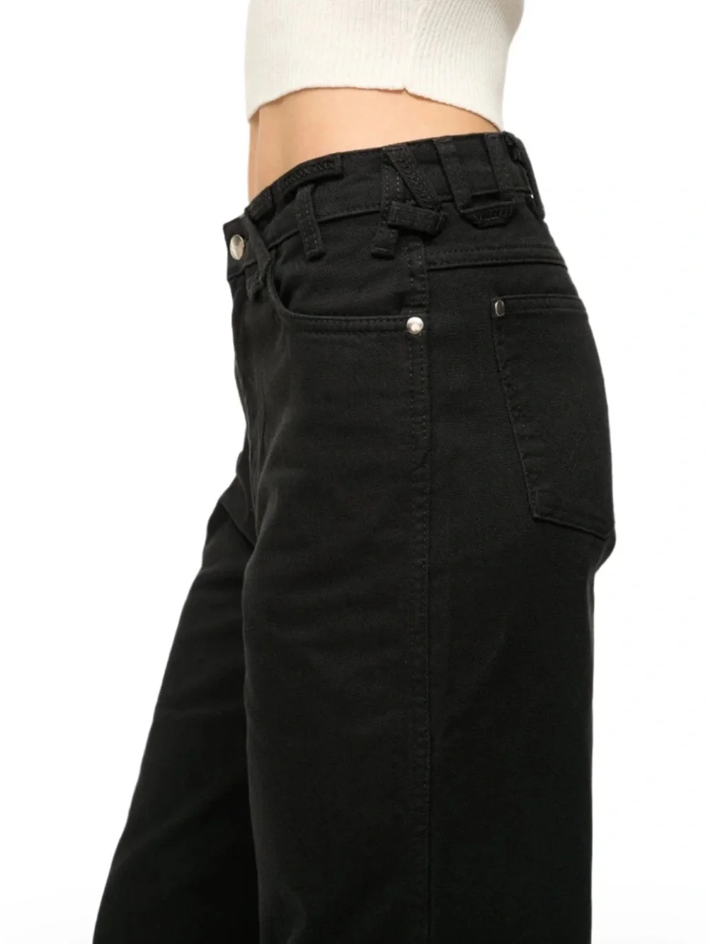 Wrangler x STAUD The Loose Wide Leg Jeans Black 28 NWT